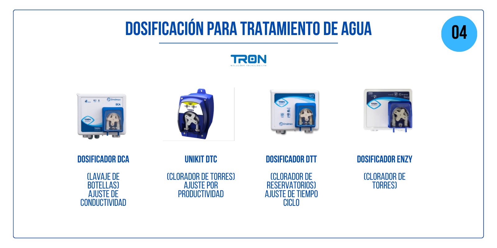 DOSIFICACION PARA TRATAMIENTO DE AGUA TRON