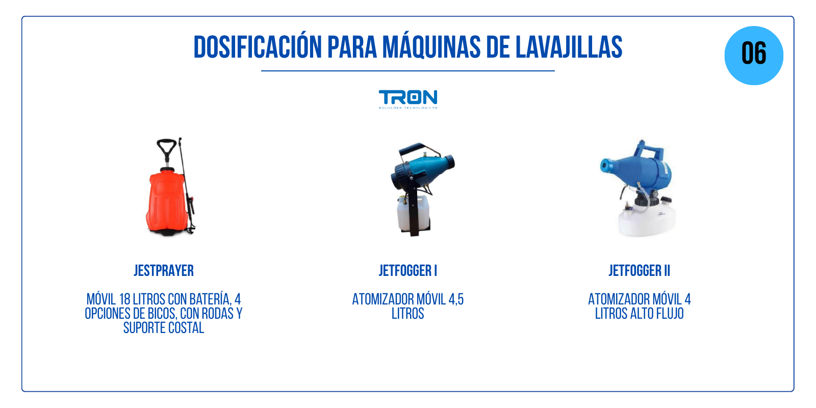 DOSIFICACION PARA MAQUINAS DE LAVAVAJILLAS TRON
